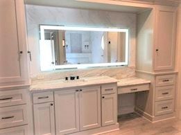 Custom bathroom cabinetry by Custom Wordworks in Longview, TX