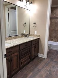 Custom bathroom cabinetry by Custom Wordworks in Longview, TX