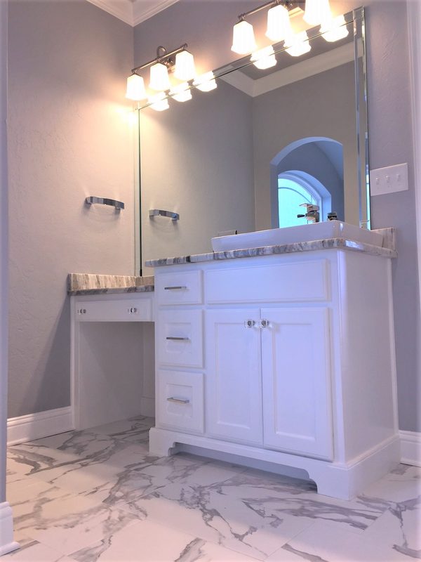 Custom bathroom cabinetry by Custom Wordworks in Longview, TX