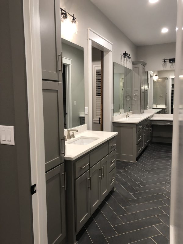 Custom laundry and mudroom cabinetry by Custom Wordworks in Longview, TX